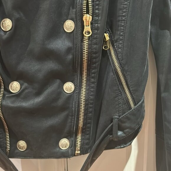 🎀 NEW FREE PEOPLE faux leather Melrose Vegan Moto Jacket medium - Picture 11 of 16